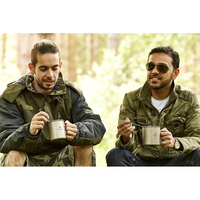 Титанова ложка-виделка з відкривачкою для пляшок, надзвичайно міцна, надлегка (Ti), здорова та екологічна ложка, виделка та відкривачка для пляшок для подорожей/кемпінгу в тканинній сумці, яку легко зберігати, Silver Spork 2 Unit