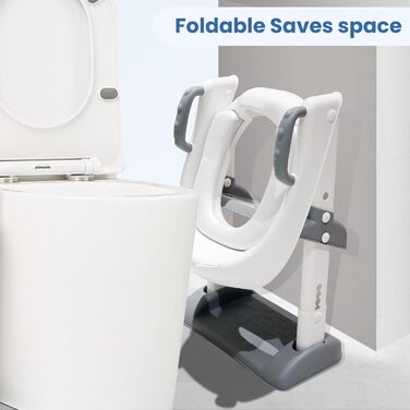 Дитяче сидіння для унітазу Adoraland, дитяче сидіння для унітазу зі сходами, дитяче сидіння для унітазу з бризковиком, дитяче сиді
