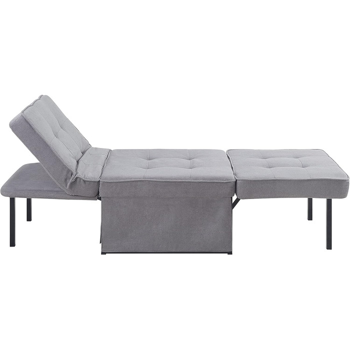 Крісло, шезлонг, табурет Atlantic Home Collection Finn, поліестер, сірий, ШхГхВ 80 см x 72 см x 43 см Сірий 80 см