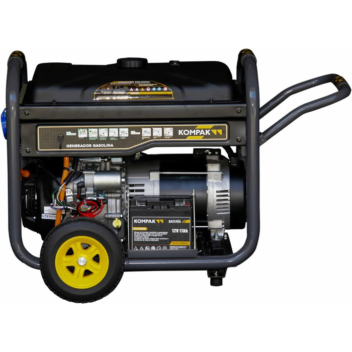 Двопаливний генератор 10 кВА ПОВНИЙ КОМПЛЕКТ Бензиновий та пропановий аварійний генератор 230/400 В Мобільний, включаючи подовжувач на 4 контакти, газовий балон та аксесуари