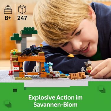 Конструктор LEGO Minecraft 21269, Експедиція до шахти броненосців, 247 деталей