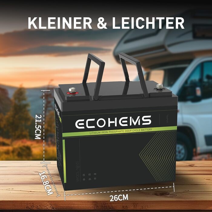 Акумулятори з 100A BMS, 15000 циклів, моніторинг Bluetooth 5.0, легкі та компактні літієві акумулятори для кемперів, човнів, сонячних накопичувачів та автономних систем 12v 300Ah 100AH x3, 3 шт., 12V 100Ah LiFePO4