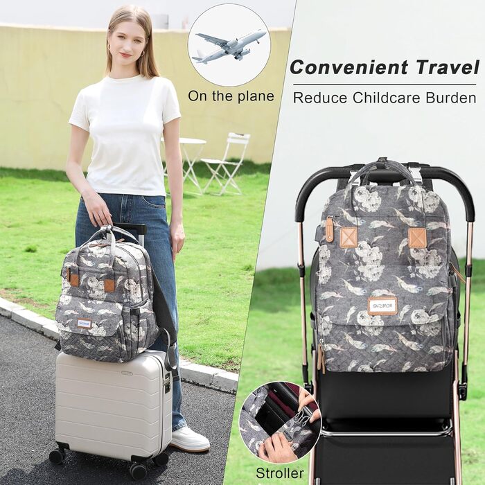 Рюкзак-пеленатор, випадковий рюкзак-пеленатор, сумки для пеленання великої місткості, які підходять для подорожей, покупок і прогу