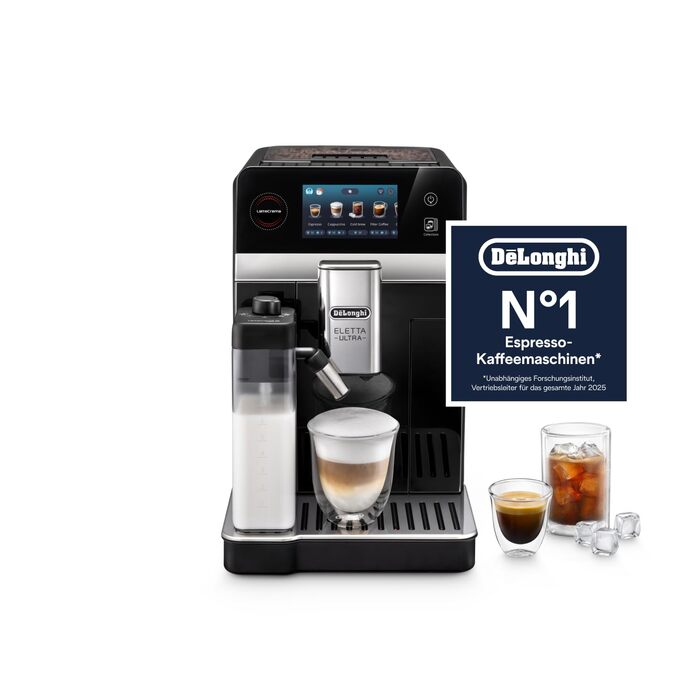 Кавомашина De'Longhi Eletta Ultra 40 рецептів, Silent Technology, чорна