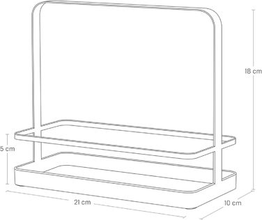 Решітка для приправ Yamazaki 2255 TOWER, чорна, сталь, 21 x 10 x 18 см, чорна, одинарна