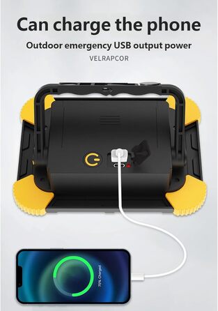 Термін служби батареї, портативний кемпінговий ліхтар, висока яскравість, магнітний, акумуляторний, водонепроникний, для гаражів та активного відпочинку, акумуляторний ліхтар