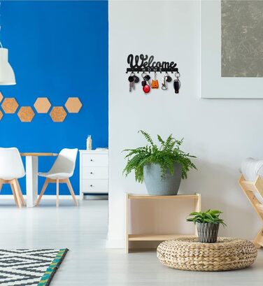 Дошка для ключів SirHolder сучасна, гачок для ключів Welcome Home, настінна підставка для ключів, вішалка для ключів з 10 гачками,