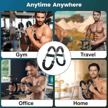 Регульований тренажер для силових тренувань Twister Arm з 3 рівнями опору 40-90 фунтів - U-подібний силовий тренажер для грудей для чоловіків та жінок - еспандер для грудей, тренажер для плечей, зап&39ястя, спини