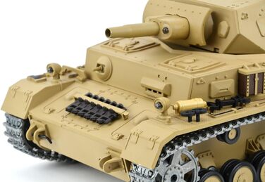 Радіокерований танк Kampfwagen IV Ausf.F-1 Heng Long 116, сірий, з функцією дистанційного керування та металевою коробкою передач, металевими гусеницями та 2.4Ghz - PRO - V7.0