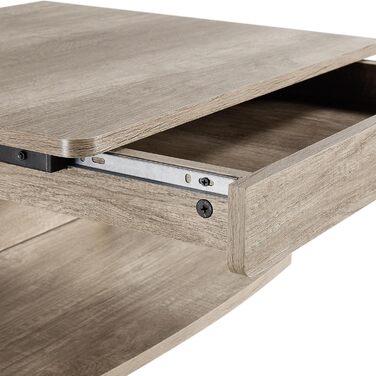 Комп&39ютерний стіл на колесах, Офісний стіл з лотком для клавіатури та відкритим відділенням, Промисловий дизайн, 56 x 51 x 79 см, для домашнього офісу, кабінету, сірий