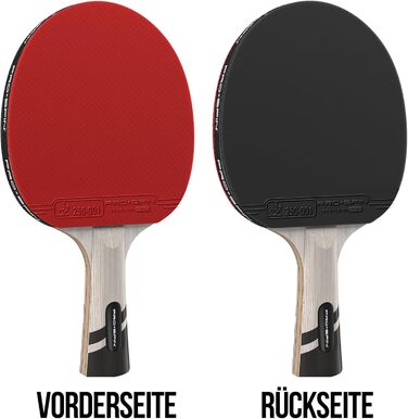 Професійна ракетка для настільного тенісу PRO SPIN карбонова червона