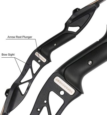 Професійний мисливський рекурсивний лук Huntingdoor 13–23 кг – для дорослих та початківців, для правшів, з аксесуарами та захистом для руки