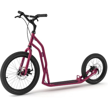 Дисковий самокат Yedoo S2016 - до 150 кг, самокат з пневматичними шинами 20/16 - для дорослих, самокат з регульованим кермом, само