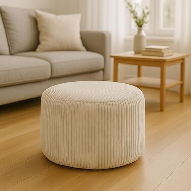 Ігровий пуф-мішок Chilly Pilley Cord, водонепроникний, знімний чохол з наповнювачем EPS, кругла подушка для сидіння для дітей та дорослих, багато кольорів на вибір (бірюзовий)