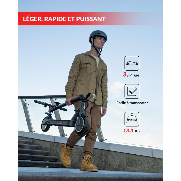 Електросамокат з допуском до дорожнього руху, електросамокат INVANTI E30, запас ходу 32 км, електросамокат для дорослих із задніми амортизаторами, електросамокат вантажопідйомністю 120 кг, складний електросамокат із застосунком та поворотниками, сірий