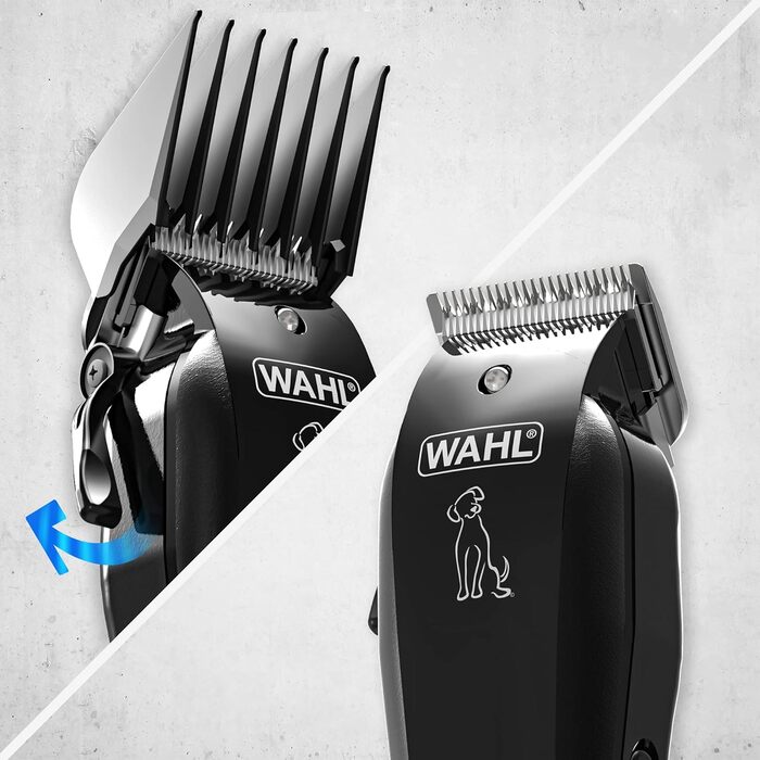 Машинка для стрижки собак Wahl Multi-Cut, набір для догляду за шерстю собак та котів, повний комплект для домашніх улюбленців, тиха, акумуляторна, для використання вдома, стійка до іржі, леза з вуглецевої сталі з прецизійним заточуванням, легка вага 100 г