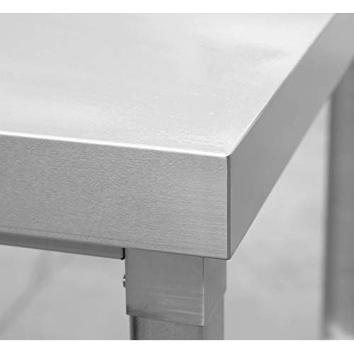 Стіл з нержавіючої сталі GS Multitrade робочий стіл 180 см кухонний стіл з нержавіючої сталі з піднятим краєм розбірний стіл, стіл з нержавіючої сталі розбірний стіл