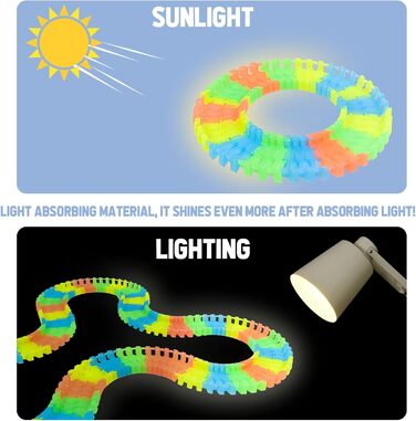 Іграшки від 3 років Автомобіль гоночний трек Машинка іграшка з 240 деталей світлого автомобіля гоночна траса 2 світяться машинки і