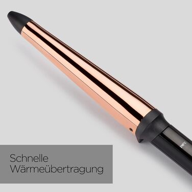 Професійна плойка з високоякісним титановим покриттям, конічна плойка 19-32 мм, 6 цифрових режимів нагрівання від 160C до 210C, C4