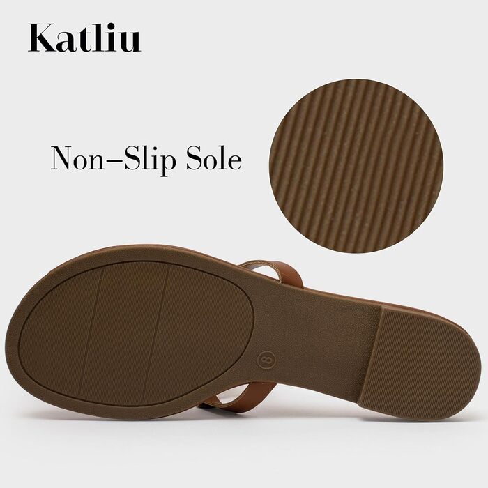 Жіночі літні шльопанці katliu, елегантні сандалі-стрінги для пляжу та міста, легкі, зручні, модні сандалі, розміри 36-42 (EU 42), коричневі