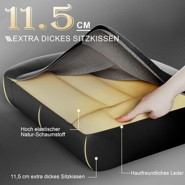 Геймерське крісло, офісне крісло з підставкою для ніг, ергономічне крісло з регульованою спинкою 90-135, вантажопідйомність 150 кг, чорний колір