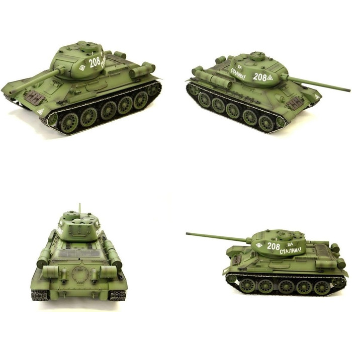 Радіокерований танк T-34/85 (116) Heng Long - з димом, звуком, сталевими шестернями та 2.4Ghz - V7.0