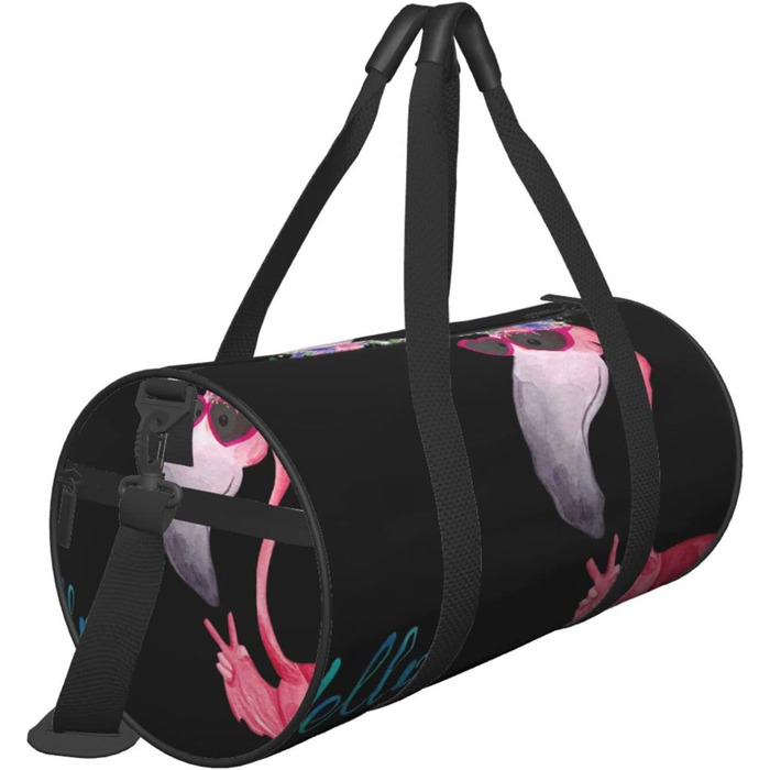 Дорожня сумка-циліндр Hello Glasses Flamingo, спортивна сумка для чоловіків та жінок, сумка-мішок, спортивна дорожня сумка