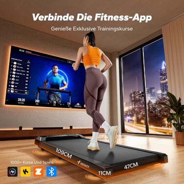 Килимок для ходьби MERACH, бігова доріжка 3-в-1 для дому, настільна бігова доріжка, пульт дистанційного керування та керування за допомогою застосунку, світлодіодний дисплей, тихий двигун 2,5 к.с., легка та компактна міні-бігова доріжка для дому та офісу,