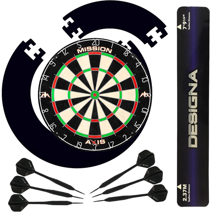 Мішень для дартсу Mission Darts Home Center, набір дартсу, що включає мішень для дартсу та 2 набори дартсу, рамка-пазл