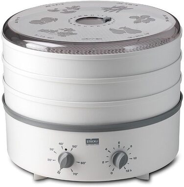 Дегідратор Stckli Drrex з таймером і пластиковою сіткою, колір світло-сірий, розширюється, 0076.70