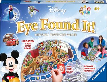 Настільна гра Ravensburger 21332 Disney All Other Eye Found It для дітей віком від 4 років - шукайте приховану картинку на цій барвистій ігровій дошці 1,8 м, різні, один розмір підходить для всіх