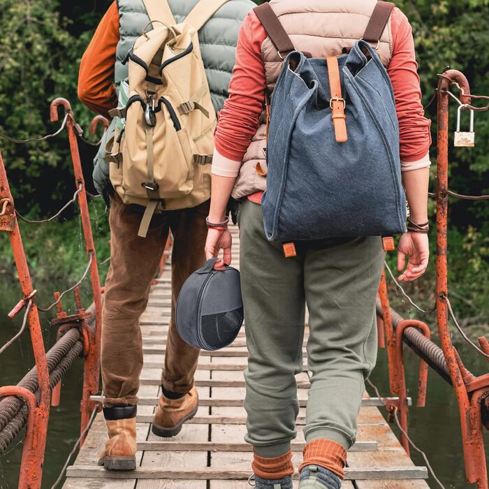 Набір столових приборів для кемпінгу на 2 особи набір кемпінгового посуду зі столовими приборами з нержавіючої сталі, тарілками, мисками та склянками. У комплекті чохол для столових приборів. Портативний набір посуду для активного відпочинку, пікніків та 