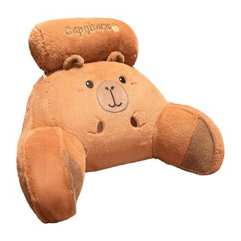 Звичайна подушка для читання Capybara - Плюшева подушка для читання Capybara Плюшева подушка для спини у формі тварин Подушка для підтримки спинки М&39яка подушка для позиціонування ліжка для сну, роботи, навчання 70*50 см