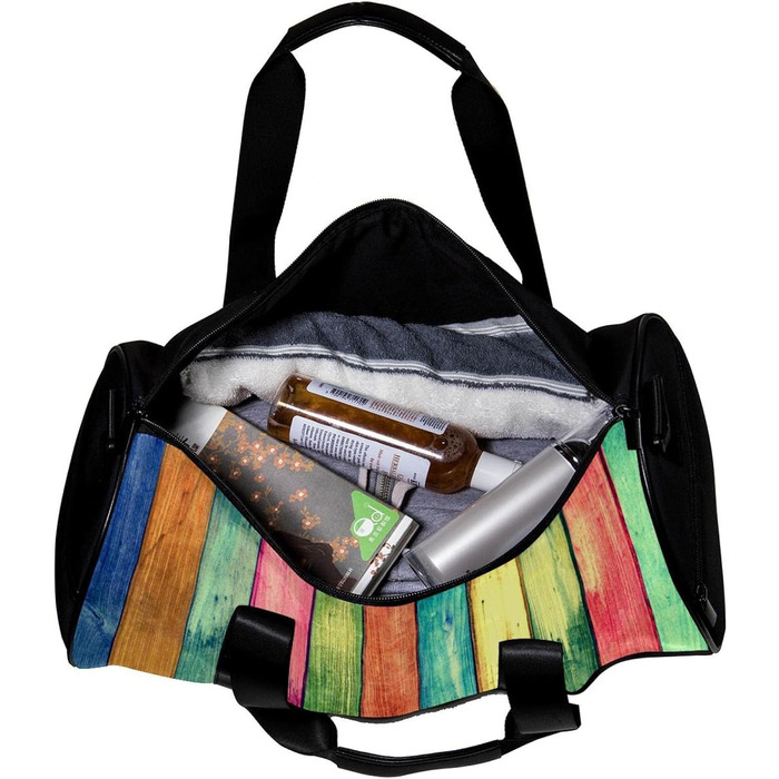 Спортивна сумка, маленька дорожня сумка, сумка для йоги, вінтажний дерев'яний колір у смужку, сумка для фітнесу на відкритому повітрі, ручна поклажа