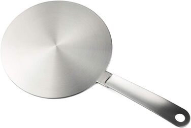 Індукційний адаптер, диск перетворювача для індукційної плити, пластина розсіювача тепла, з ручкою та дном, 20 см 20 см