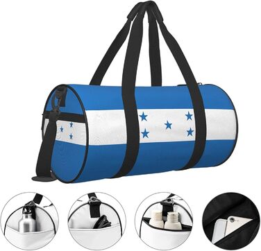 Спортивна сумка з прапором Гондурасу для фітнесу та подорожей, велика дорожня сумка для чоловіків та жінок, ідеальна для нічного перебування та вихідних
