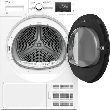 Сушильна машина Beko B3T42240S b300 до 7 кг, клас енергоспоживання A, з тепловим насосом підходить для алергіків, 14 програм,  дизайн преміум-класу, білий