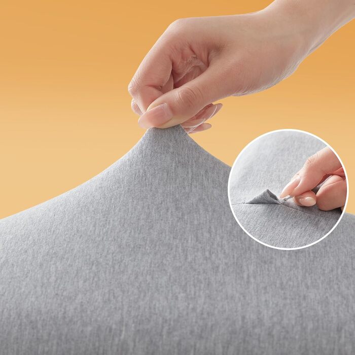 Подушка Sonive з піни з ефектом пам&39яті 70x36x8 см, подушка з бавовняною наволочкою, подушка для шиї для полегшення болю в шиї, знімна подушка для сну, яку можна прати, сіра 70*36*8 см