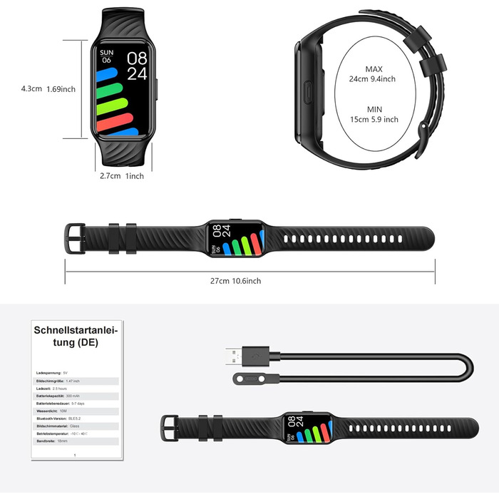 Розумний годинник Blackview для чоловіків та жінок, кольоровий дисплей 1,47 дюйма, водонепроникний фітнес-годинник, фітнес-трекер з крокоміром, монітор сну, монітор серцевого ритму, спортивний годинник з правою кнопкою, розумний годинник для Android та iO
