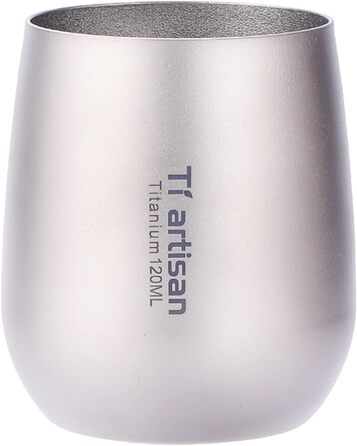 Двостінна туристична кружка, 120 мл, титанова кавова кружка для гарячих і холодних напоїв, подорожей на природі та пікніків