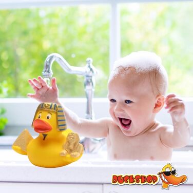 Єгипет I Squeaking Duck - L 7,5 см I Включає брелок у вигляді гумової качечки I Подарунок для любителів Єгипту I Подарунок для ман