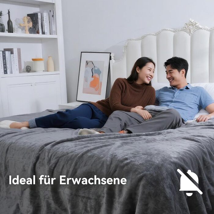 Водонепроникна ковдра розміру &quotqueen-size&quot 200x230 см, Водонепроникна ковдра для пар та дорослих, Водонепроникний двосторонній матрац великого розміру для ліжок Twin, Queen, King (сірий) Сірий 200 x 230 см