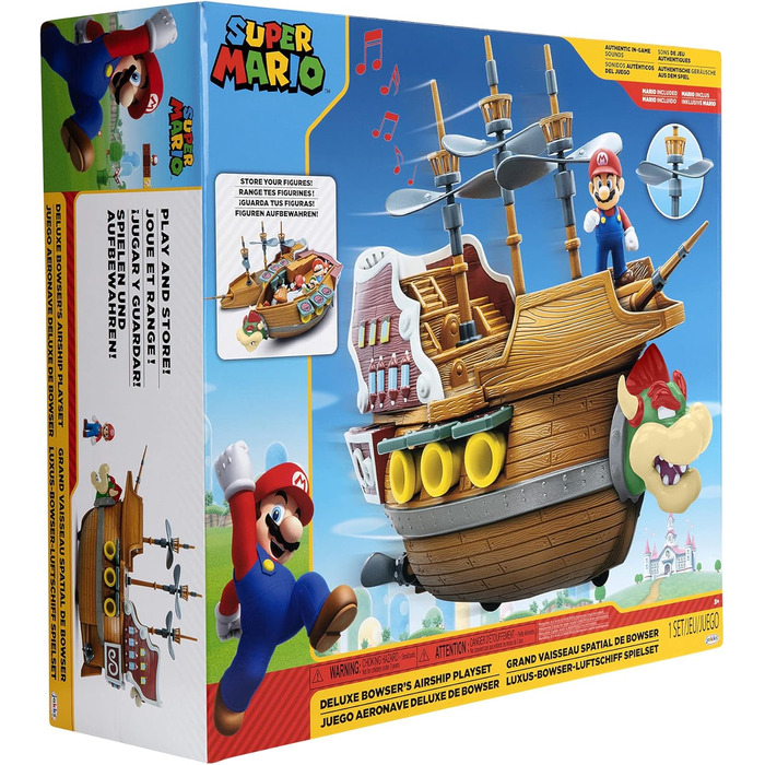 Ігровий набір SUPER MARIO Deluxe Дирижабль Боузера з фігуркою Маріо