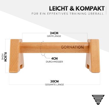 Дерев&39яні паралелети GORNATION для віджимань, дерев&39яні ручки для віджимань, калістеніка та фітнес-тренування, перекладини для віджимань, ручки для калістенічних віджимань для тренування верхньої частини тіла, вкл. стрічку для захоплення