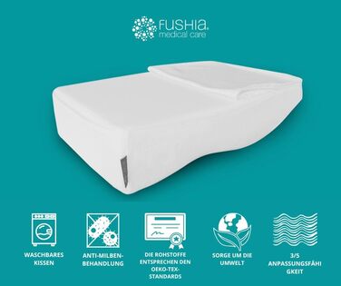 Подушка для ніг з м&39якою піною, ортопедична подушка для ніг з чохлом, який можна прати, для підтримки ніг та при поганому кровообігу (біла тканина)