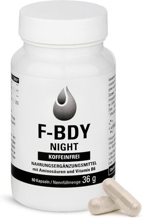 Капсули Vihado F-BDY Night для підтримки нормального метаболізму без кофеїну на ніч, 60 шт.