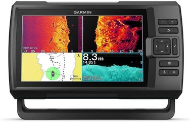 Дисплей ехолота Garmin Striker Vivid розміром 9 дюймів, вбудований ехолот Chirp, ClearV та SideV, включаючи датчик так, GT52HW-TM