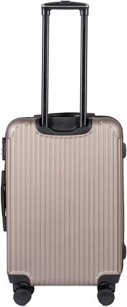 Валіза Wings з твердим корпусом - 66 x 43 x 26 см, велика дорожня валіза та візок - надлегка валіза на колесах - ручна поклажа з колесами - валіза з замком - маленький візок для літака, колір Шампань