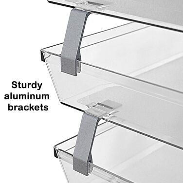 Лоток для листів Acrimet Facility з 4 рівнями та боковим завантаженням, лоток для листів формату A4, настільний органайзер для файлів, пластик (прозорий кришталь)