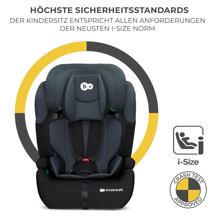 Дитяче автокрісло Kinderkraft COMFORT UP I-SIZE, дитяче автокрісло, дитяче автокрісло, автокрісло для дітей 76-150 см, 5-точкові р